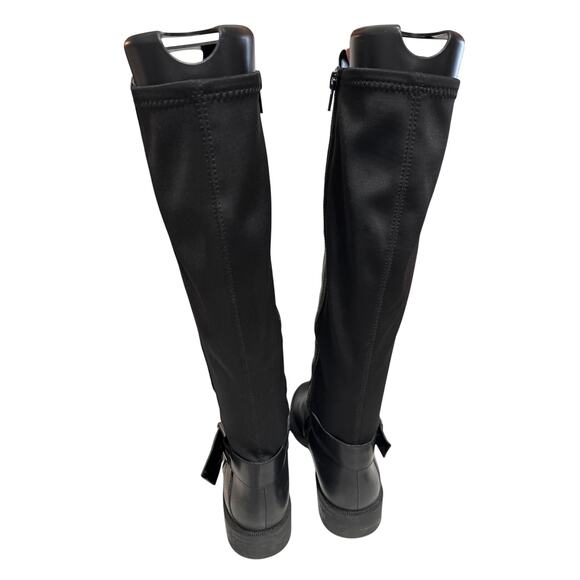Nine West Women's Black Leather Buckle Strap Tall Riding Boots, Size 6.5, EUC - Picture 5 of 10